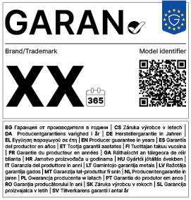 EU GARAN label example